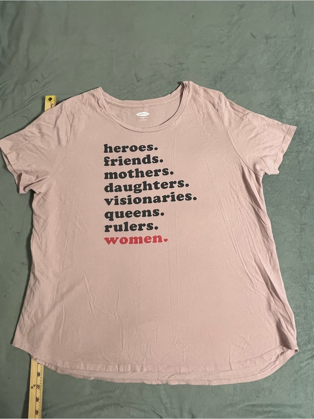 Old Navy Women's Pink Graphic Tee - 'Women' Slogan